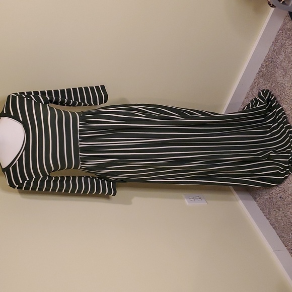 Reborn J Dresses & Skirts - Reborn J. Green and White Maxi Dress